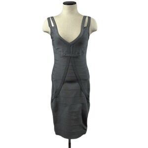Bodycon Dress‎ Bandage Style Party Cocktail Evening Dress Gray